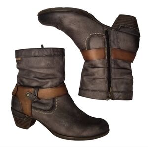 Pikolinos Boot Rotterdam Brown Soft Leather High Ankle Zip size eu 41 (us 10)